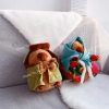 25cm Kapibara Plush Toy with Jacket Soft Stuffed Animal Doll for Gifts