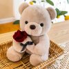 25cm Rose Teddy Bear Plush Toy Romantic Gift for Valentine's Day