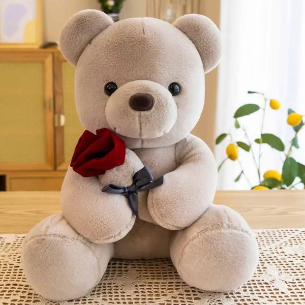 25cm Rose Teddy Bear Plush Toy Romantic Gift for Valentine's Day