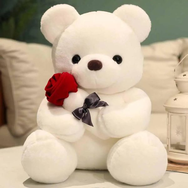 25cm Rose Teddy Bear Plush Toy Romantic Gift for Valentine's Day