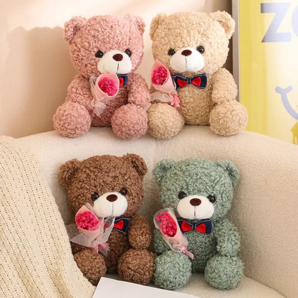 25cm Teddy Bear Plush Toy Cute Hug Bouquet Gift