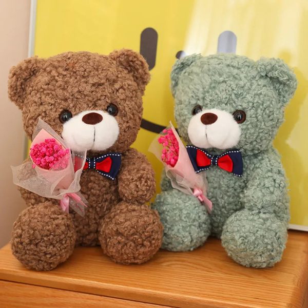25cm Teddy Bear Plush Toy Cute Hug Bouquet Gift