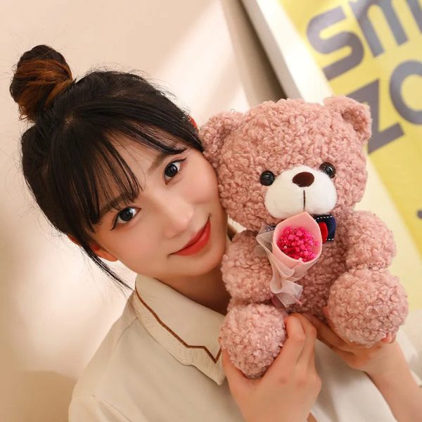 25cm Teddy Bear Plush Toy Cute Hug Bouquet Gift