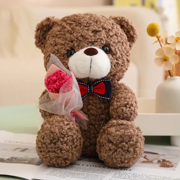 25cm Teddy Bear Plush Toy Cute Hug Bouquet Gift