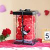 25cm Teddy Rose Bear with Lighted Box Artificial Flower Gift for Valentine's Day and Special Occasions