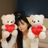 28CM Teddy Bear Plush Toy Holding Heart I Love You