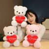 28CM Teddy Bear Plush Toy Holding Heart I Love You