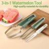 3-in-1 Stainless Steel Watermelon Cutter & Fork