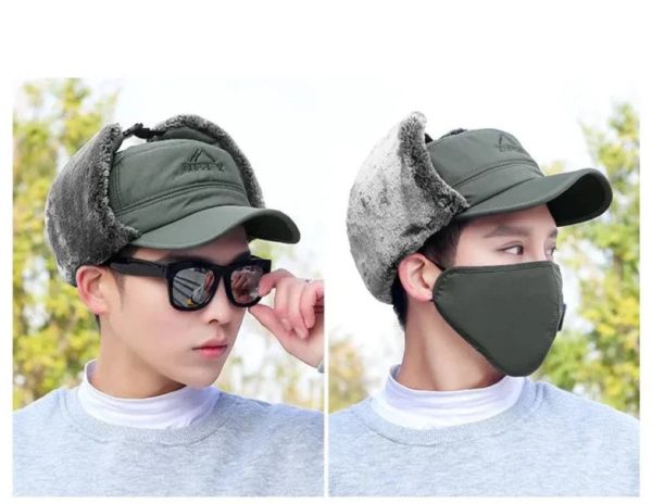 3 In 1 Thermal Face Mask Earmuffs Cap