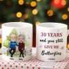 30 Years And You Still Give Me Butterflies Personalized Couple Mug, Gift For Couple