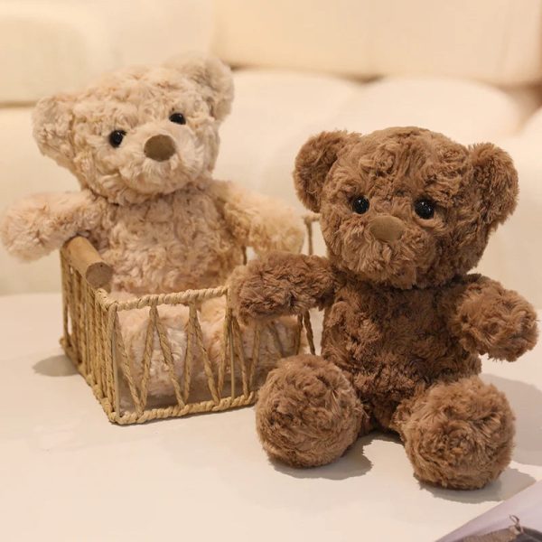 30cm Brown Curly Teddy Bear Plush Soft Stuffed Toy