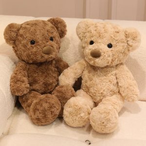 30cm Brown Curly Teddy Bear Plush Soft Stuffed Toy