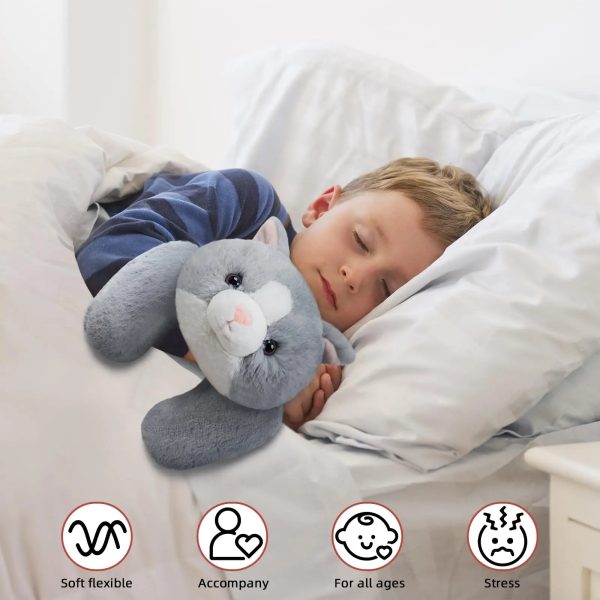 3.3lbs Weighted Cat Plush Pillow for Comfort and Relaxation