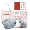 3.3lbs Weighted Cat Plush Pillow for Comfort and Relaxation
