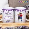 3D Effect Besties Thank You For Being My Unbiological Sister - Personalized White Edge-to-Edge Mug