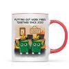 3D Effect Dumpster Fires In Office Scene - Personalized Mug - Funny Gift For Colleagues, Work Besties