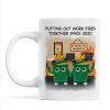3D Effect Dumpster Fires In Office Scene - Personalized Mug - Funny Gift For Colleagues, Work Besties
