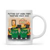 3D Effect Dumpster Fires In Office Scene - Personalized Mug - Funny Gift For Colleagues, Work Besties