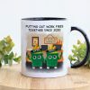 3D Effect Dumpster Fires In Office Scene - Personalized Mug - Funny Gift For Colleagues, Work Besties