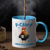 3D Effect Funny Chicken F-Caw-F I Mean Good Morning - Personalized Accent Mug