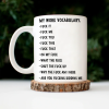 3D Effect Funny Chicken F-CAW-F My Work Vocabulary - Personalized Mug