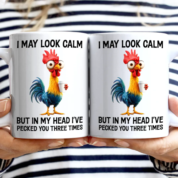 3D Effect Funny Chicken I've Pecked You - Personalized Mug