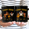 3D Effect Funny Chickens F-CAW-F Squad - Personalized Mug