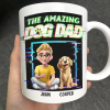 3D Effect Glitch Signal The Amazing Dog Dad - Personalized Mug