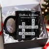 3D Shining Effect Brothers Sisters Crossword Puzzle Art - Personalized Mug - Christmas Gift For Siblings, Brothers, Sisters