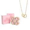 4-Leaf Clover Eternal Rose Jewelry Box with Necklace Gift