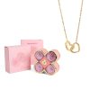 4-Leaf Clover Eternal Rose Jewelry Box with Necklace Gift