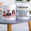 4 Star Review Wonderful Dad-Personalized Coffee Mug- Gift For Dad- Dad Coffee Mug