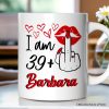 40 Birthday Personalized Mug For Women, 39 Plus Sarcastic Gift With Custom Name