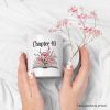 40th Birthday Pink Flowers Book Personalized Mug, Chapter 40 Gift With Custom Name