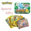42pcs/set Iron Metal Box Pokemon Cards