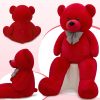 47-Inch Giant Red Teddy Bear Plush Toy Soft and Fluffy Stuffed Animal for Gifts