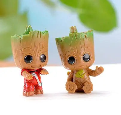 4pcs/set Guardians of The Galaxy Avengers Tiny groot Cute Baby Tree Man Model Figure