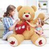 5 Ft Giant Teddy Bear with Love Heart