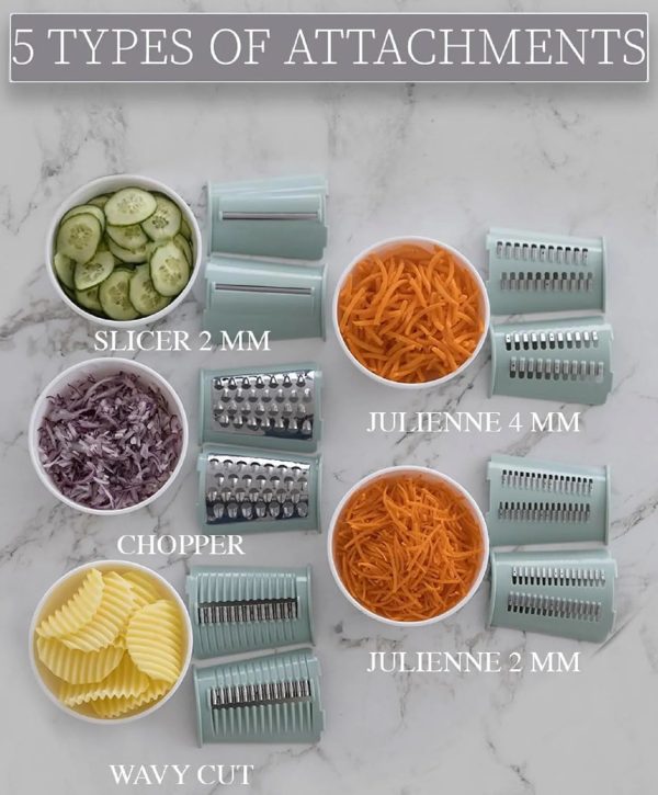 5 In 1 Rotary Gourmet Cheese Grater