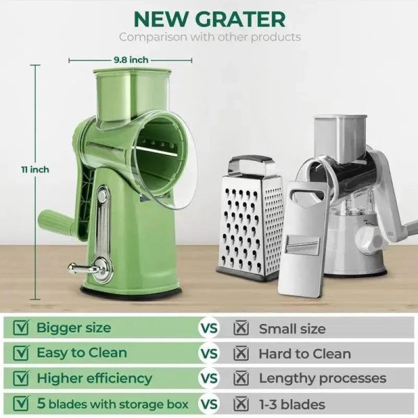 5 In 1 Rotary Gourmet Cheese Grater