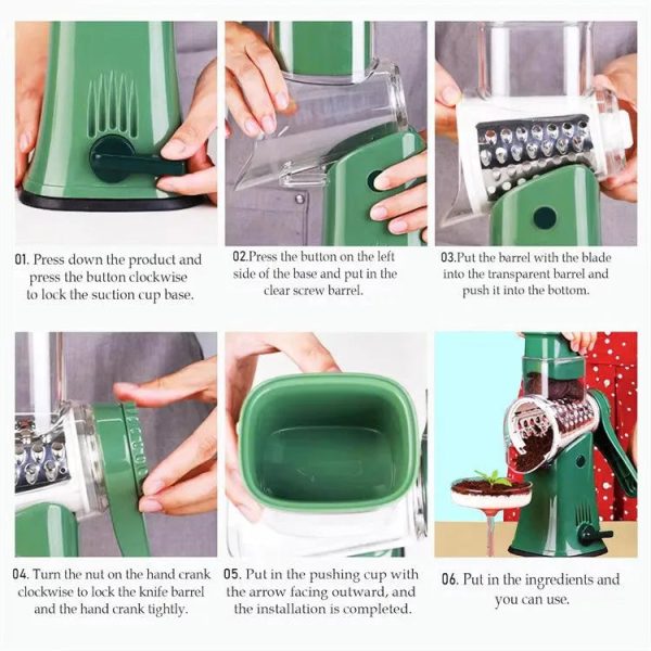 5 In 1 Rotary Gourmet Cheese Grater