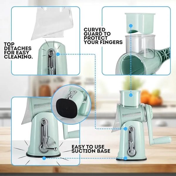 5 In 1 Rotary Gourmet Cheese Grater