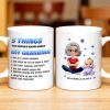 5 Things You Should Know About My Grandma, Cartoon Grandma And Baby - Personalized Custom Coffee Mug - GRM068_MG