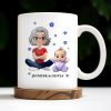 5 Things You Should Know About My Grandma, Cartoon Grandma And Baby - Personalized Custom Coffee Mug - GRM068_MG