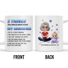 5 Things You Should Know About My Grandma, Cartoon Grandma And Baby - Personalized Custom Coffee Mug - GRM068_MG