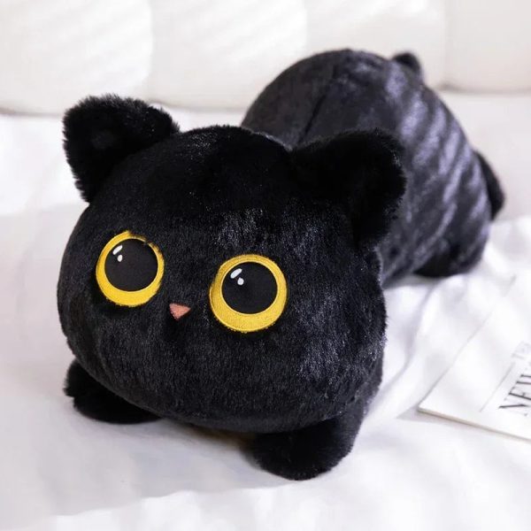 50cm Black Cat Plush Pillow Soft Cuddly Stuffed Toy