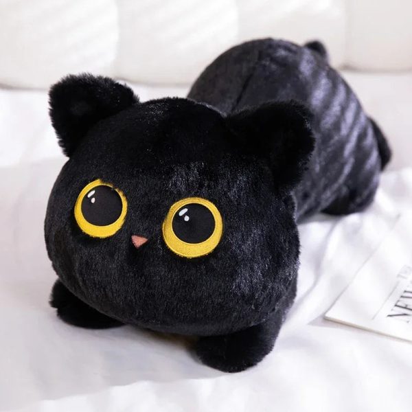 50cm Black Cat Plush Pillow Soft Cuddly Stuffed Toy