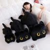 50cm Black Cat Plush Pillow Soft Cuddly Stuffed Toy