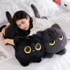 50cm Black Cat Plush Pillow Soft Cuddly Stuffed Toy