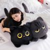 50cm Black Cat Plush Pillow Soft Cuddly Stuffed Toy